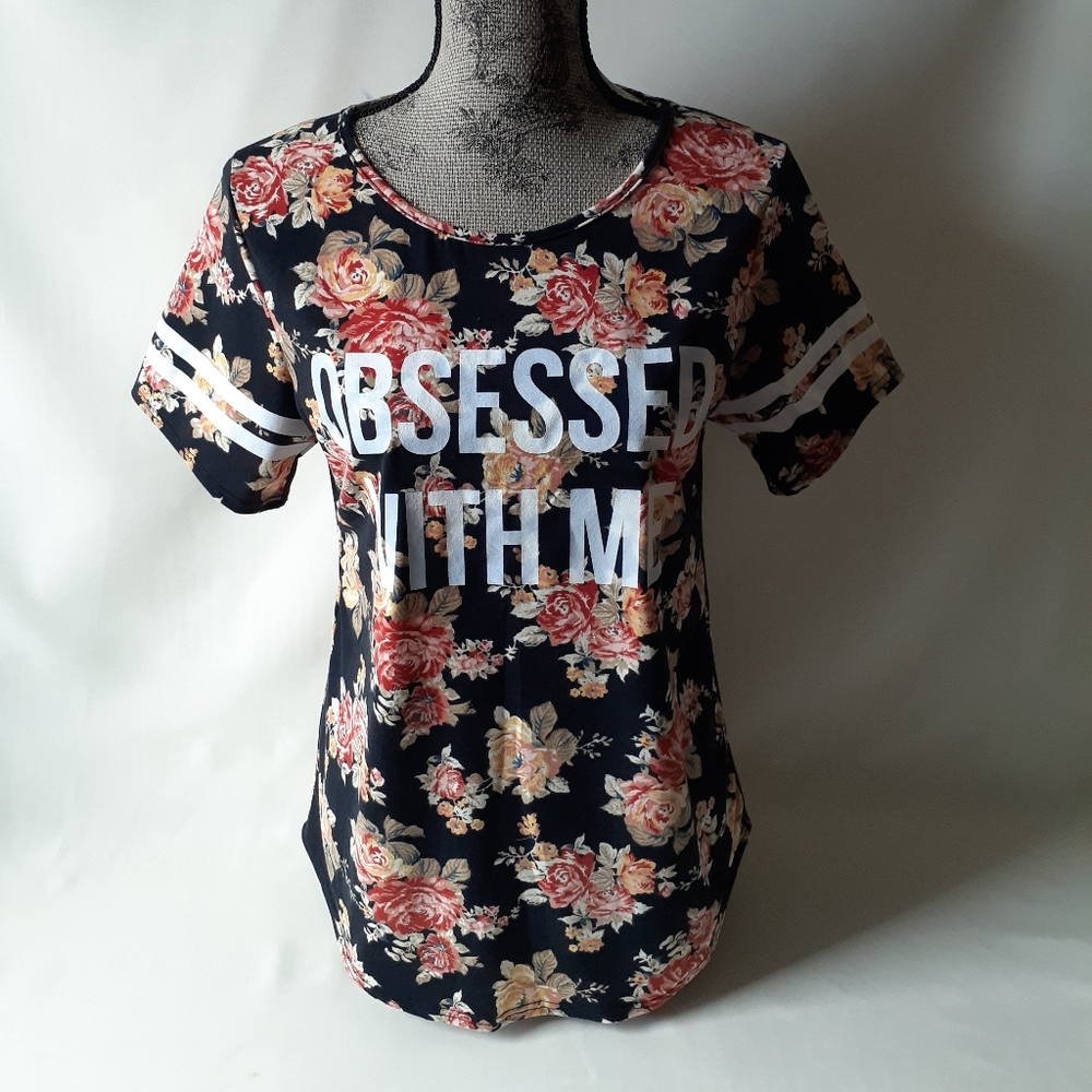 Love Spell women's floral short sleeve top size XL
